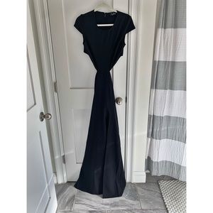 Lulu’s Conversation Piece Backless Maxi Dress